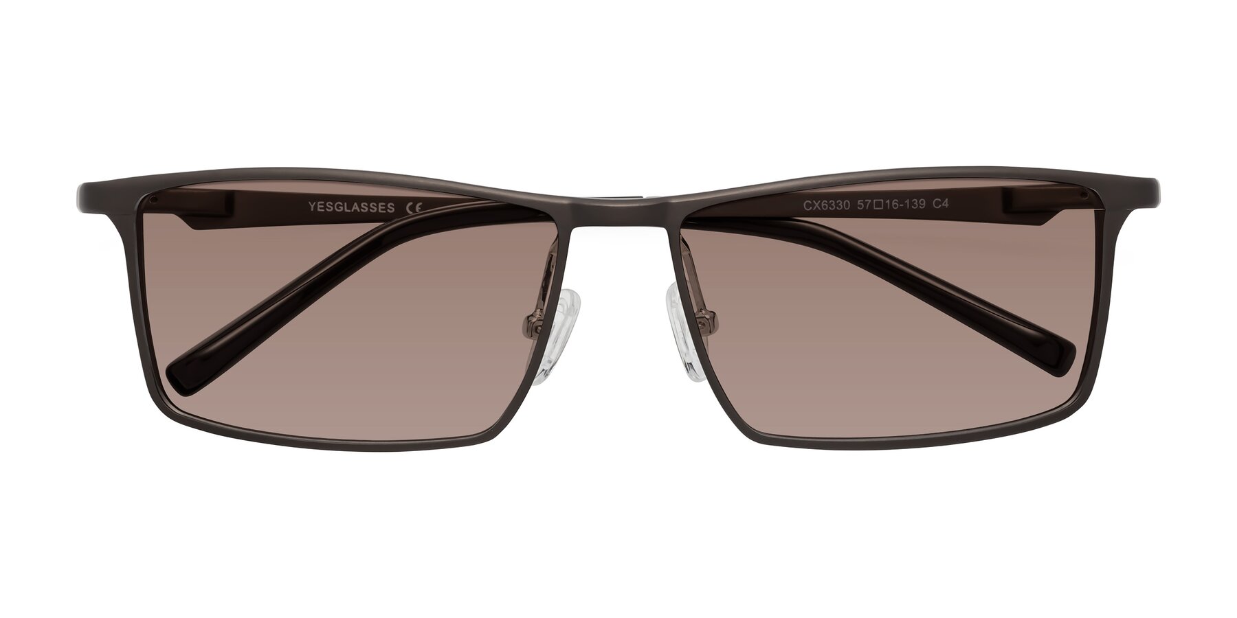 Folded Front of CX6330 in Coffee with Medium Brown Tinted Lenses