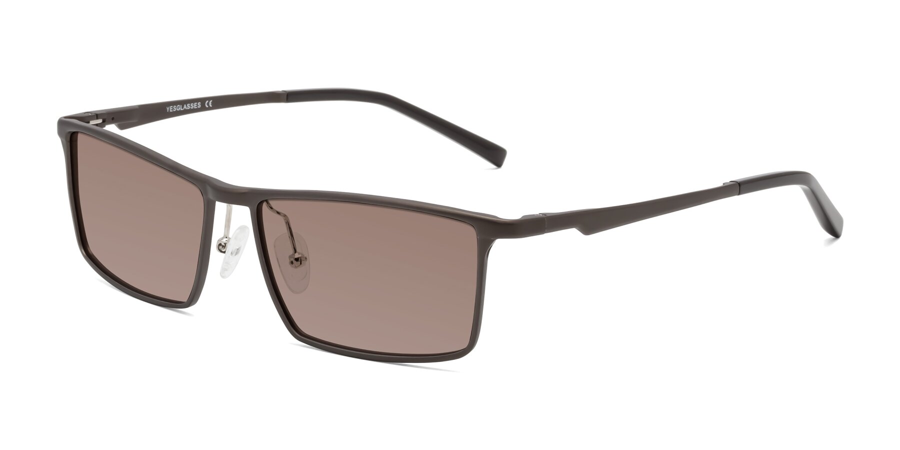 Angle of CX6330 in Coffee with Medium Brown Tinted Lenses