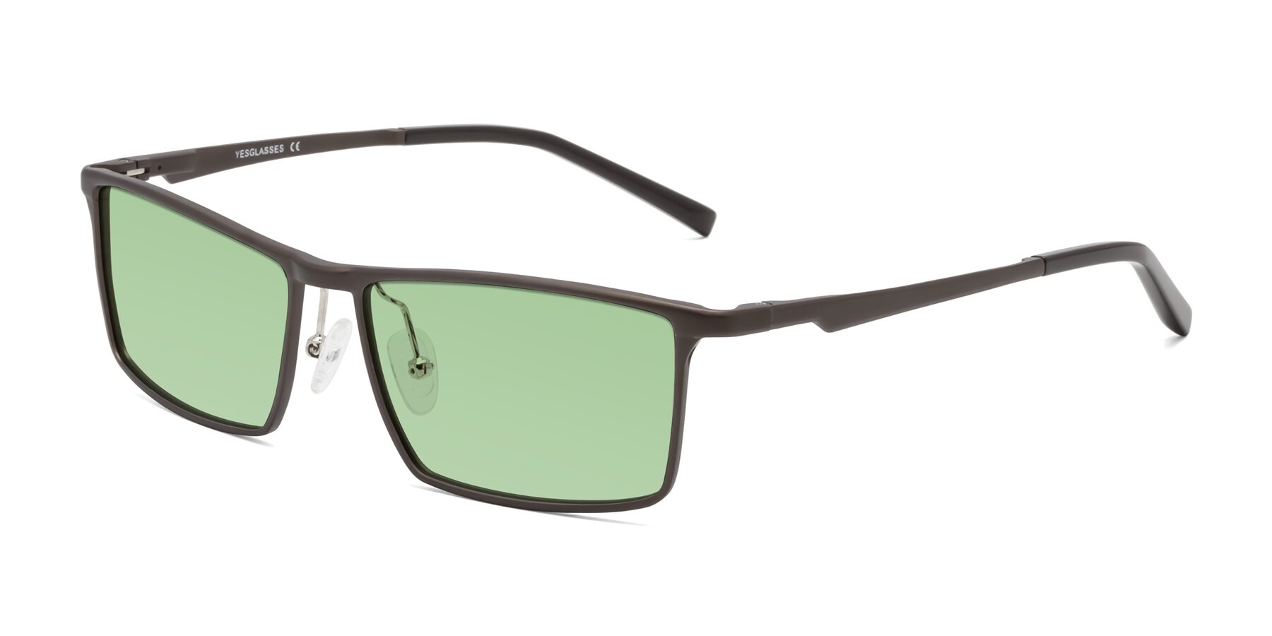Angle of CX6330 in Coffee with Medium Green Tinted Lenses