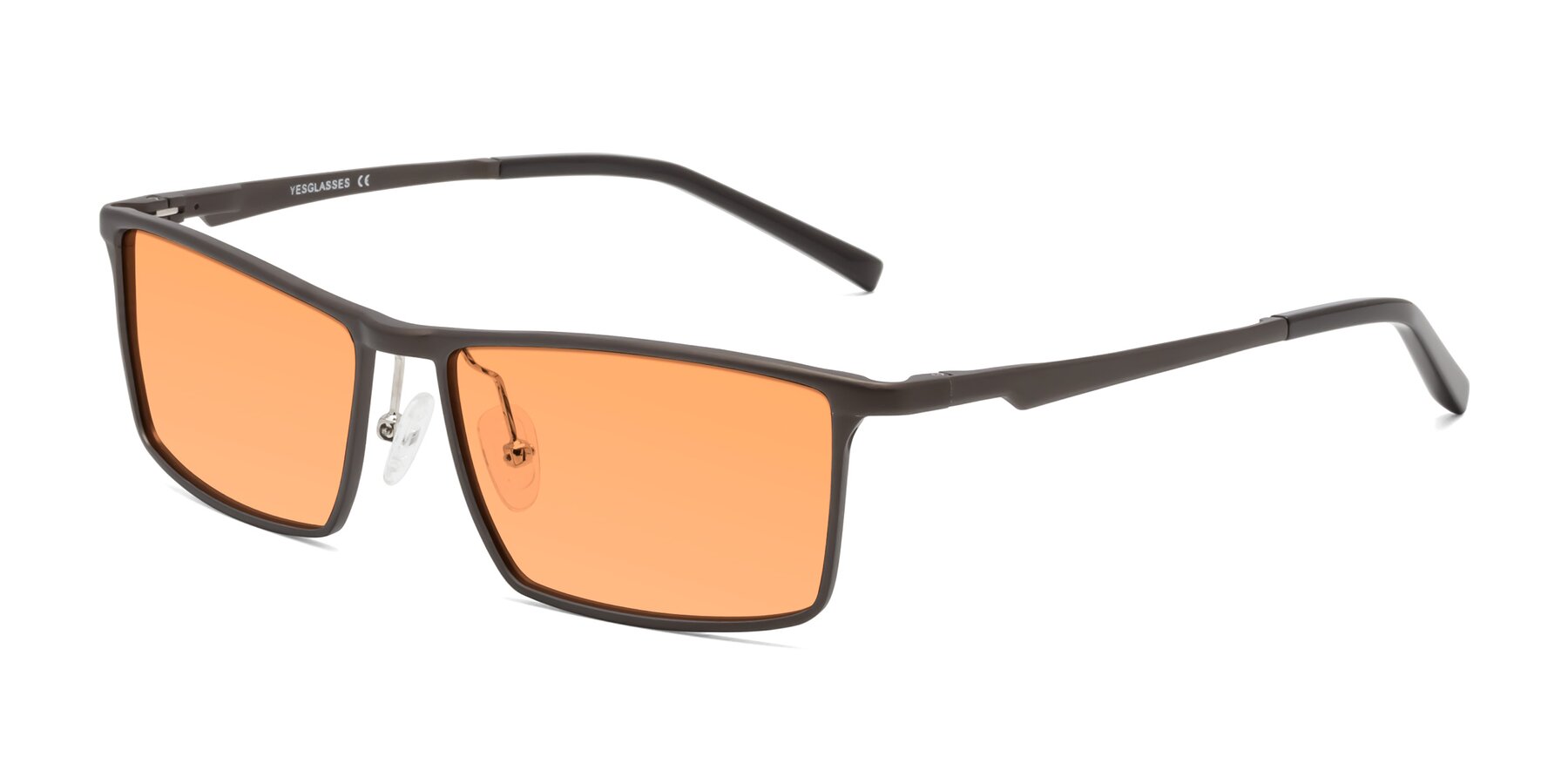 Angle of CX6330 in Coffee with Medium Orange Tinted Lenses