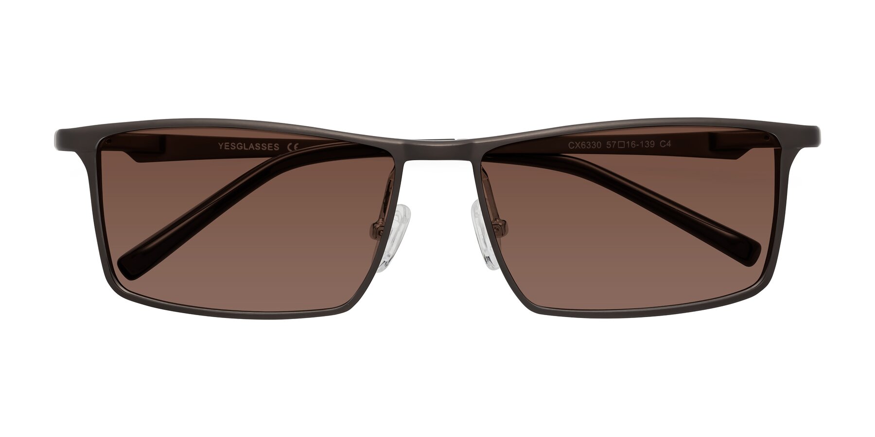 Folded Front of CX6330 in Coffee with Brown Tinted Lenses