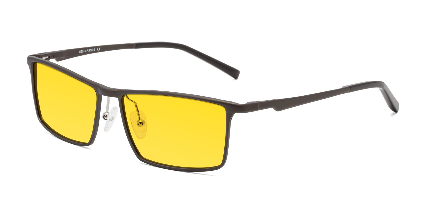 Angle of CX6330 in Coffee with Yellow Tinted Lenses