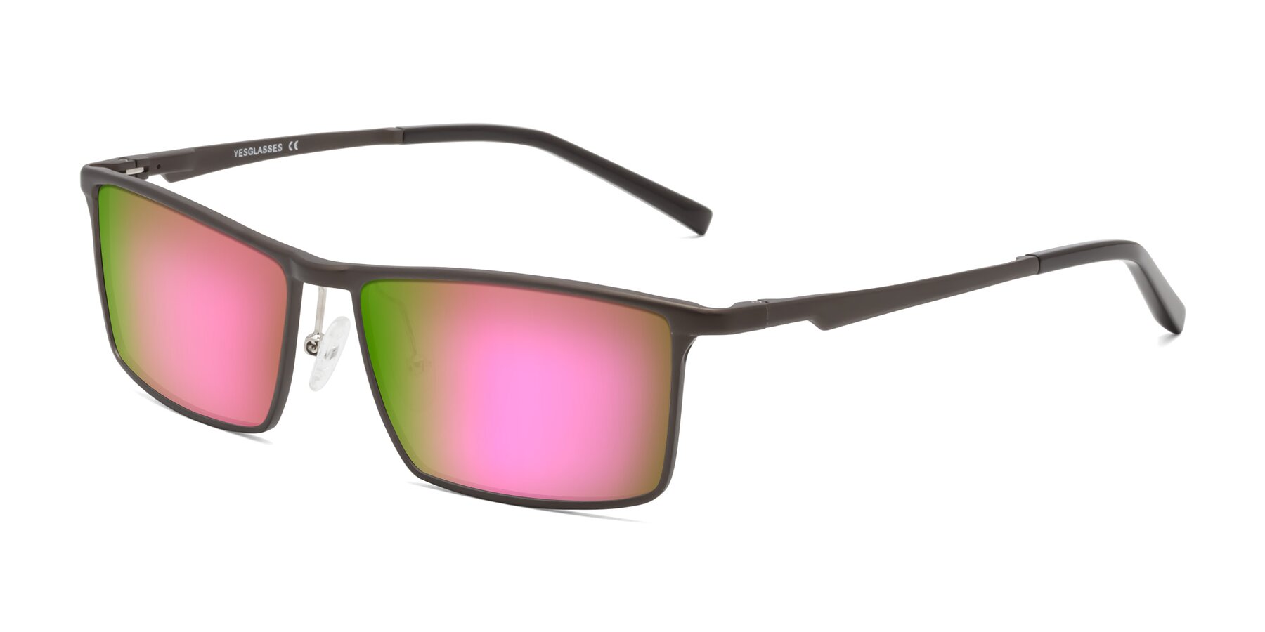 Angle of CX6330 in Coffee with Pink Mirrored Lenses