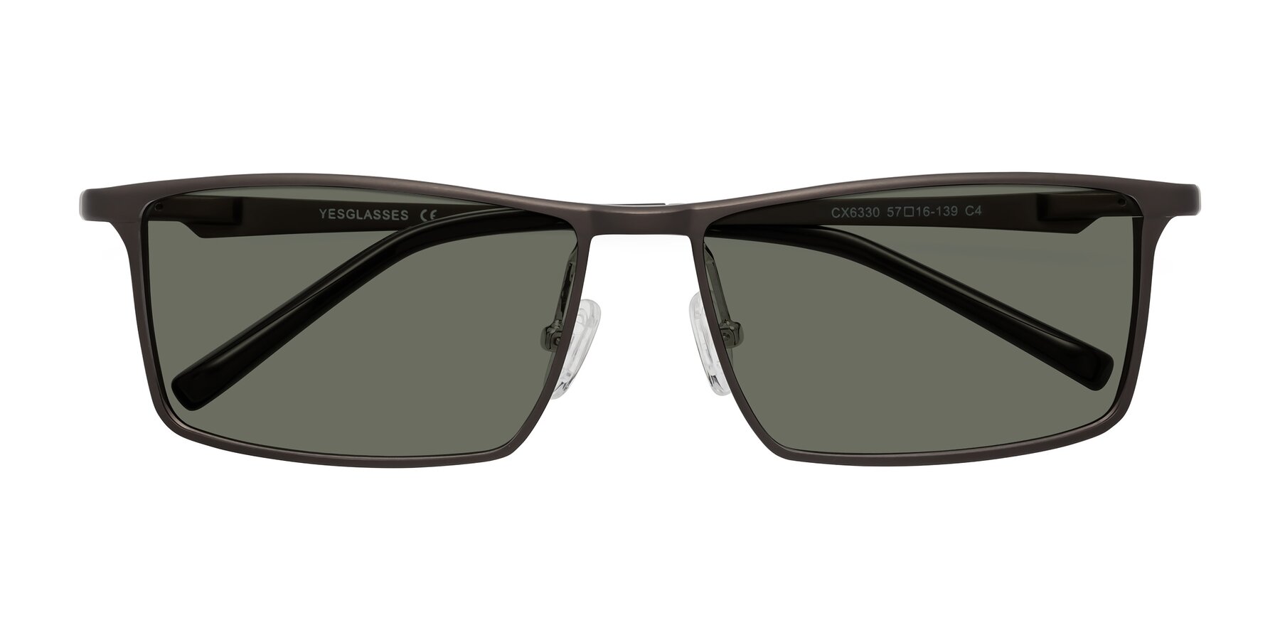 Folded Front of CX6330 in Coffee with Gray Polarized Lenses