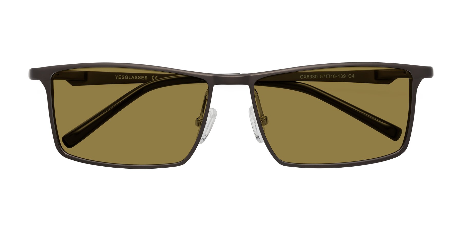 Folded Front of CX6330 in Coffee with Brown Polarized Lenses