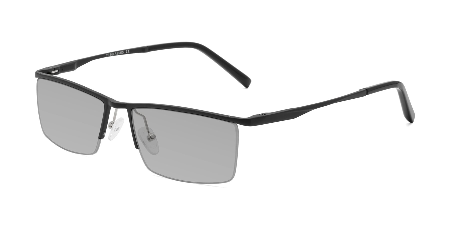 Angle of XL9005 in Black with Light Gray Tinted Lenses