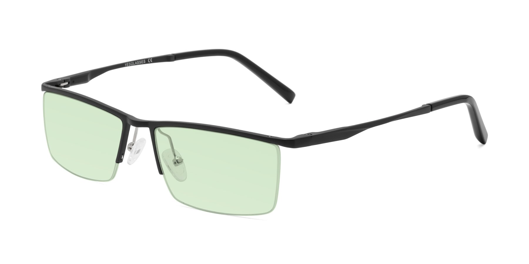 Angle of XL9005 in Black with Light Green Tinted Lenses