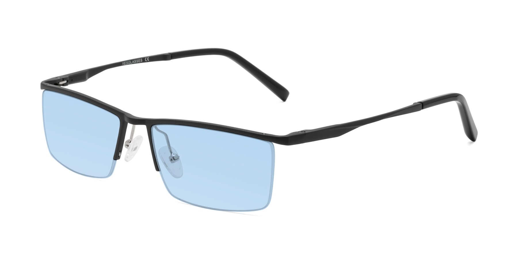 Angle of XL9005 in Black with Light Blue Tinted Lenses