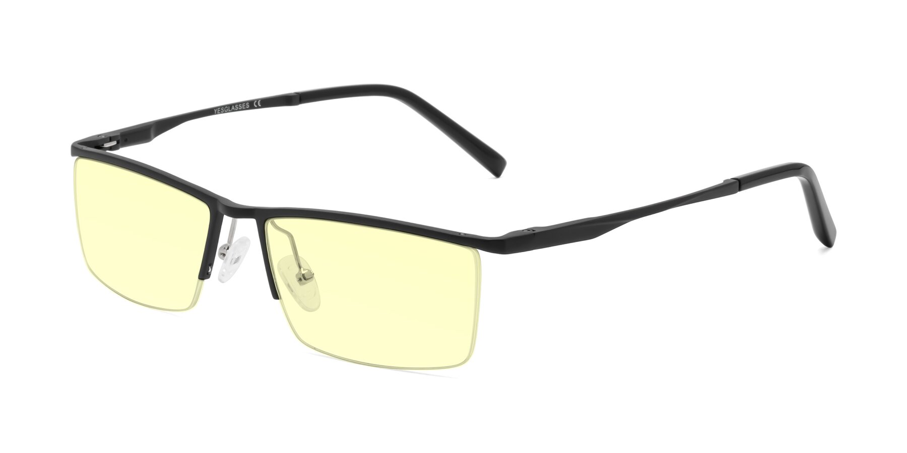 Angle of XL9005 in Black with Light Yellow Tinted Lenses