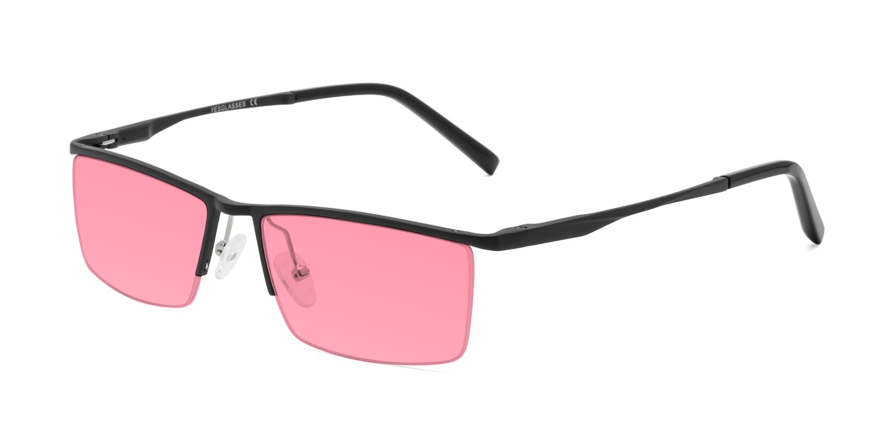 Angle of XL9005 in Black with Pink Tinted Lenses