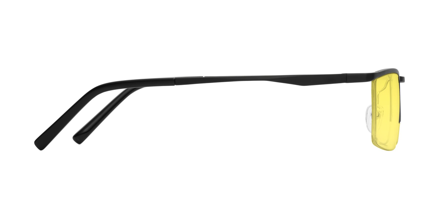 Side of XL9005 in Black with Medium Yellow Tinted Lenses