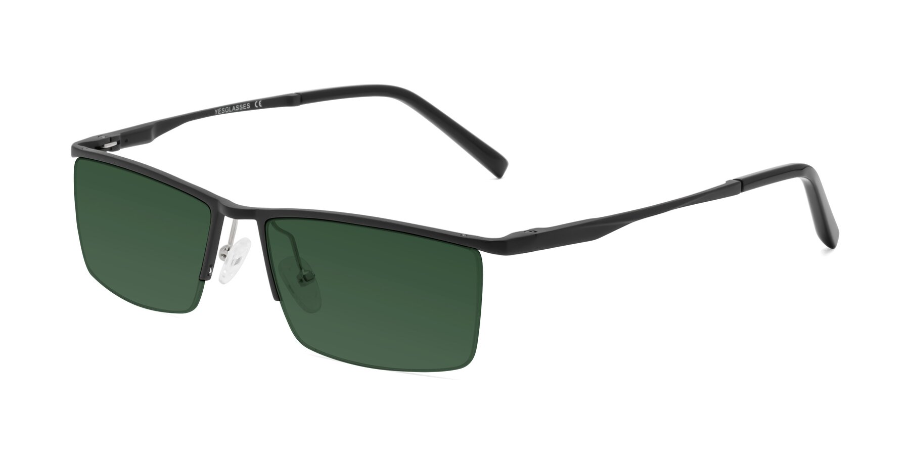 Angle of XL9005 in Black with Green Tinted Lenses