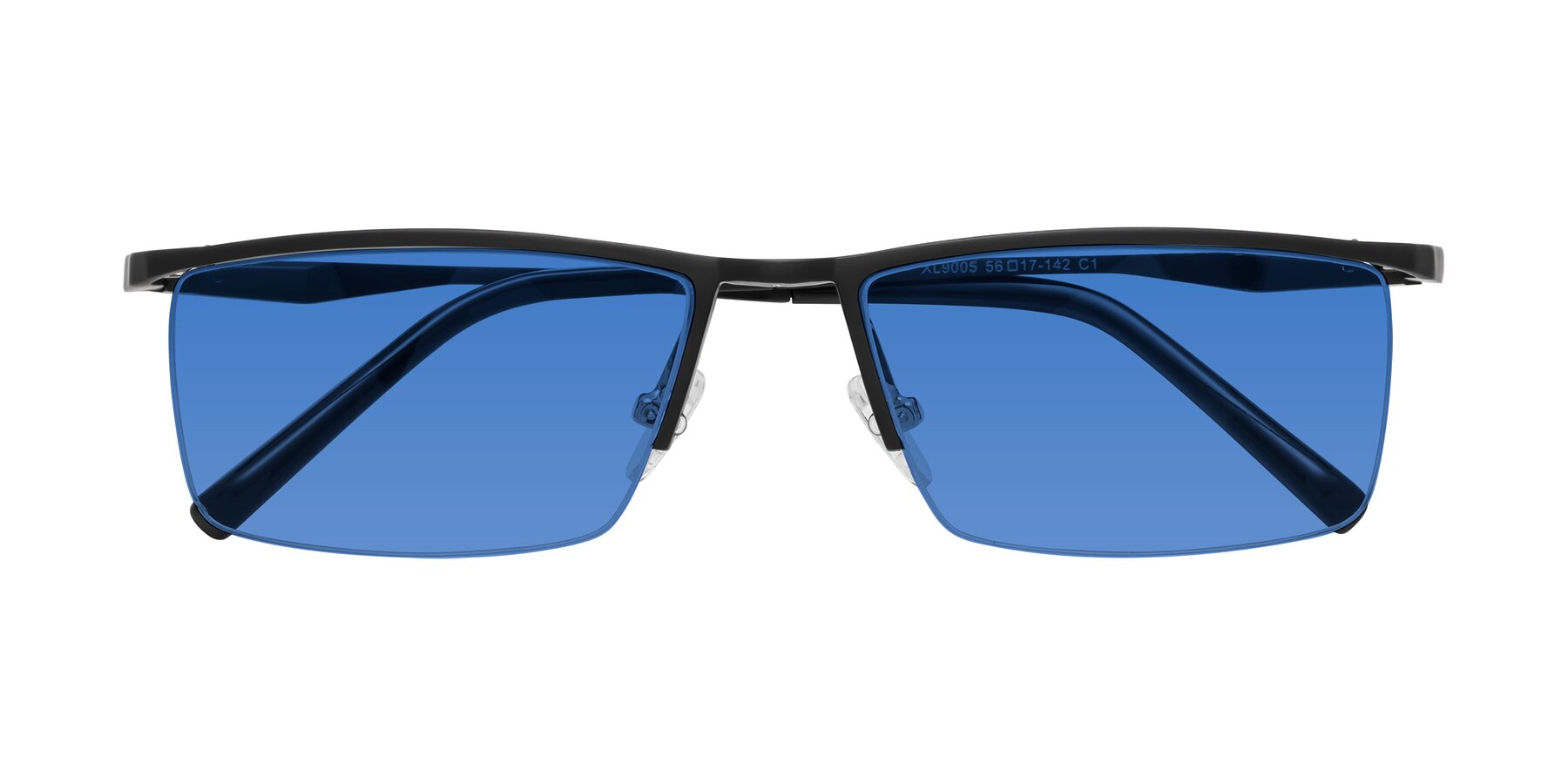 Folded Front of XL9005 in Black with Blue Tinted Lenses