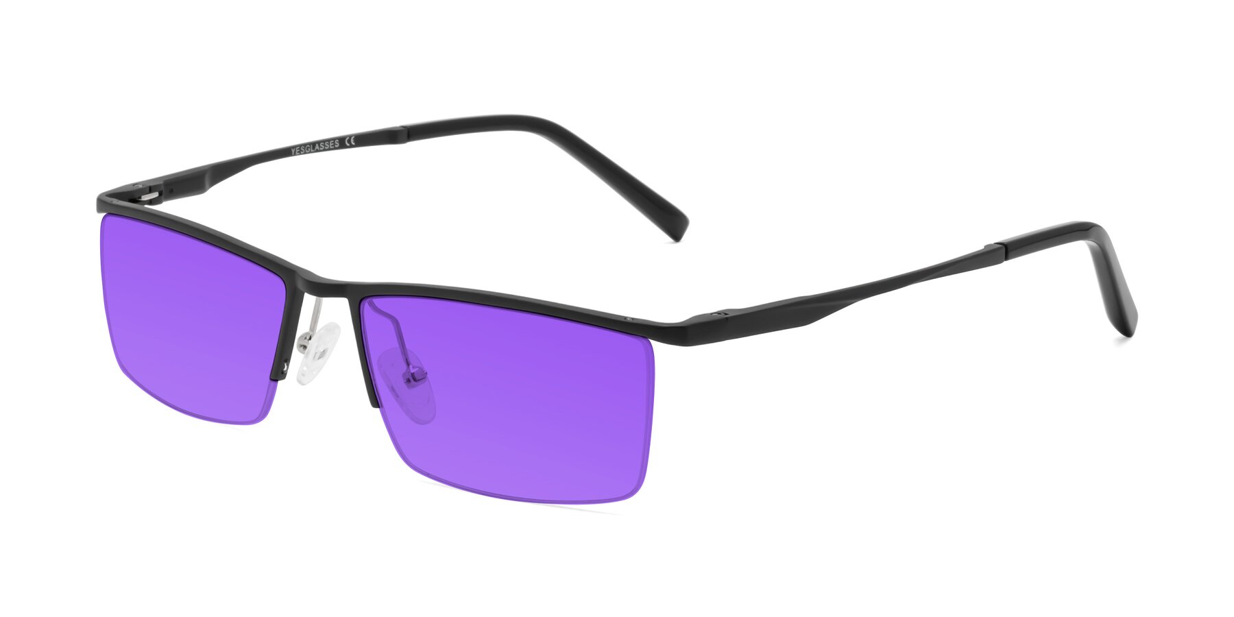 Angle of XL9005 in Black with Purple Tinted Lenses