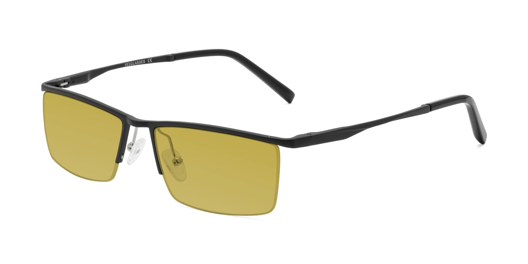 Angle of XL9005 in Black with Champagne Tinted Lenses
