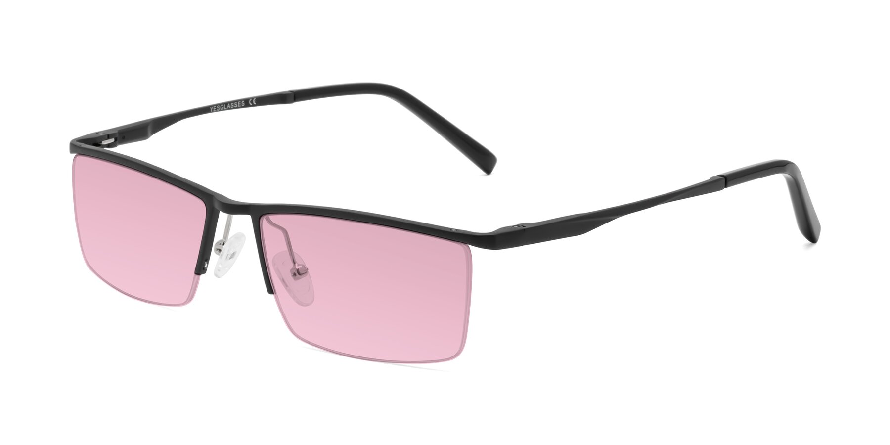 Angle of XL9005 in Black with Light Wine Tinted Lenses