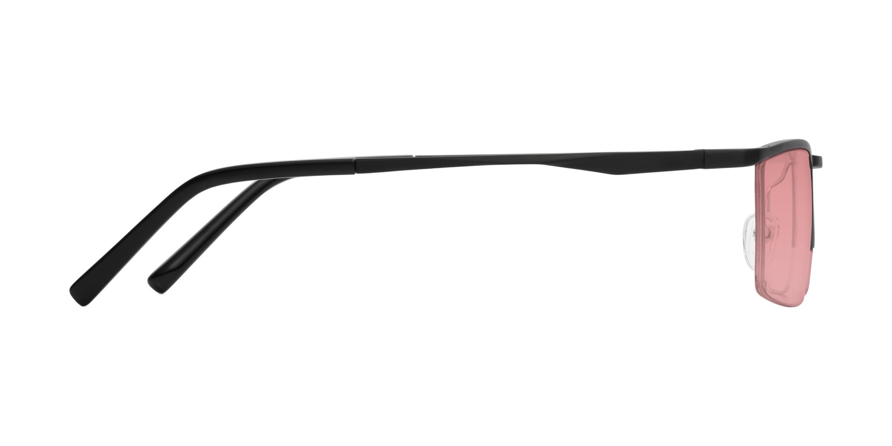 Side of XL9005 in Black with Medium Garnet Tinted Lenses