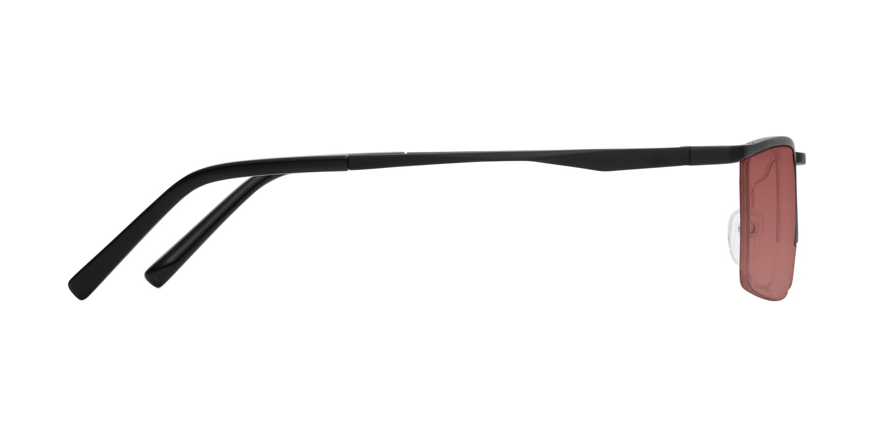 Side of XL9005 in Black with Garnet Tinted Lenses