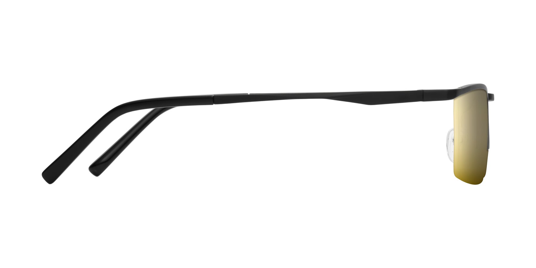 Side of XL9005 in Black with Gold Mirrored Lenses
