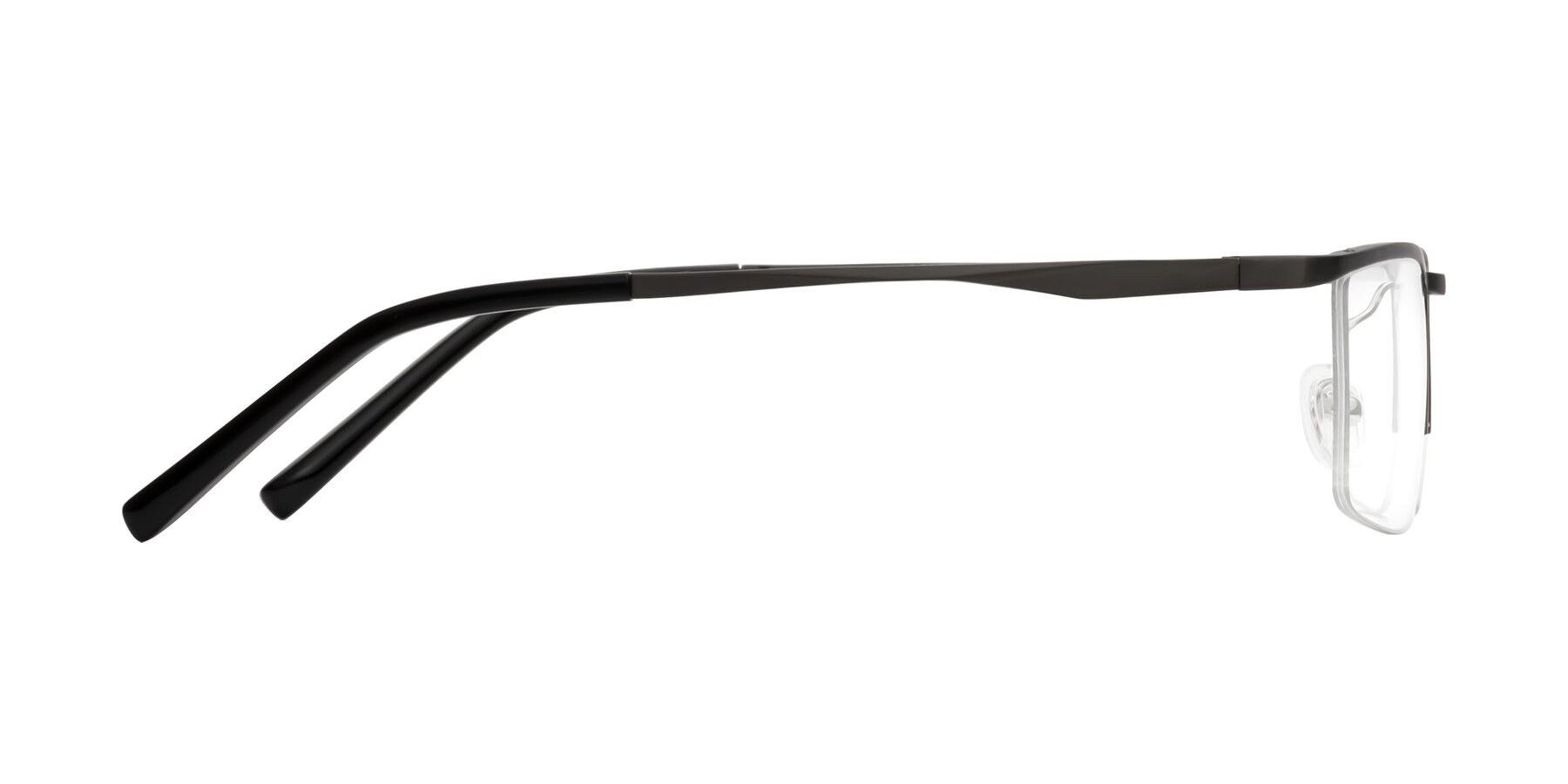 Side of XL9005 in Gunmetal with Clear Eyeglass Lenses