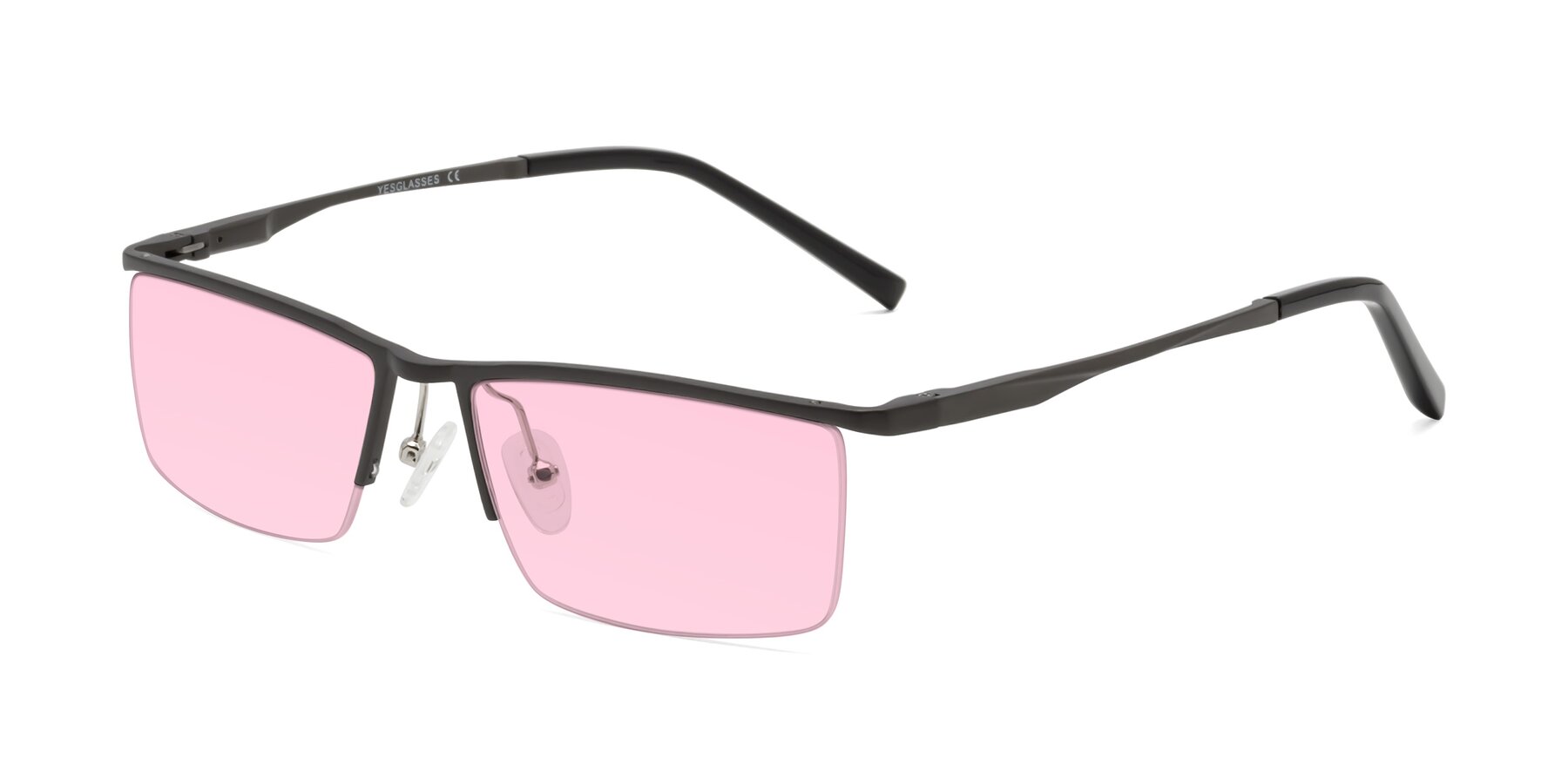 Angle of XL9005 in Gunmetal with Light Pink Tinted Lenses