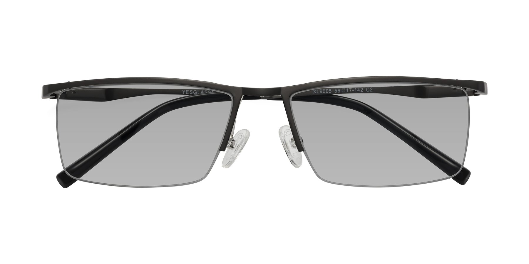 Folded Front of XL9005 in Gunmetal with Light Gray Tinted Lenses
