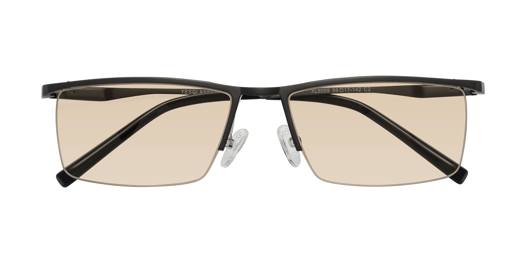 Folded Front of XL9005 in Gunmetal with Light Brown Tinted Lenses