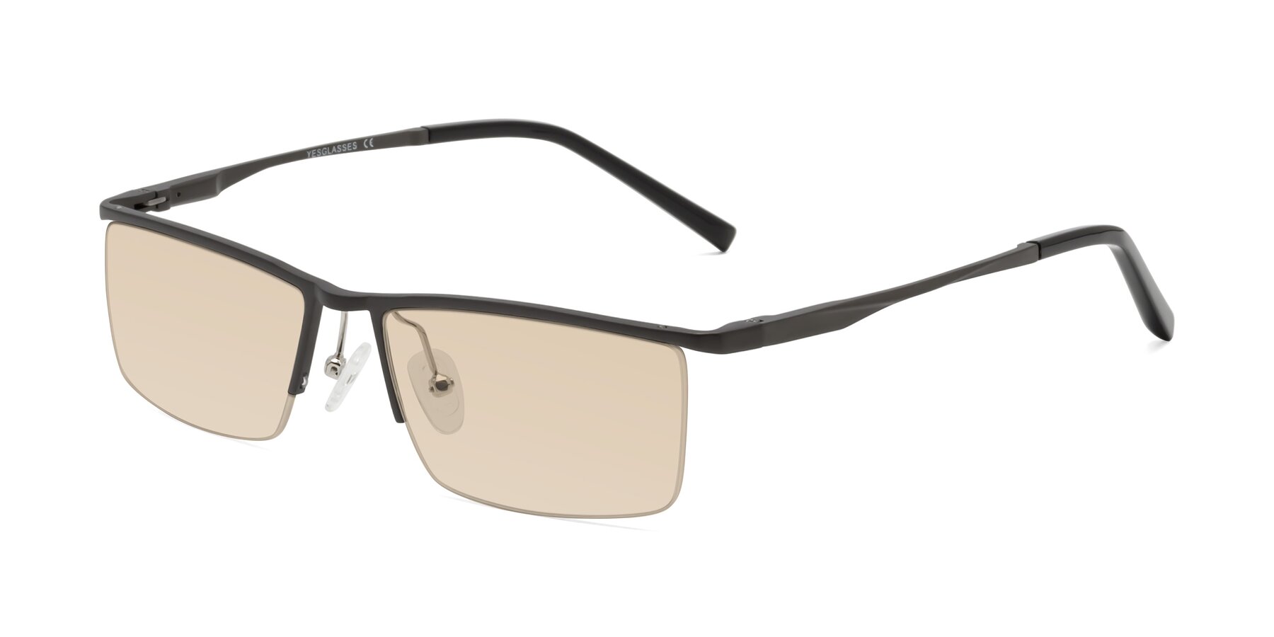 Angle of XL9005 in Gunmetal with Light Brown Tinted Lenses