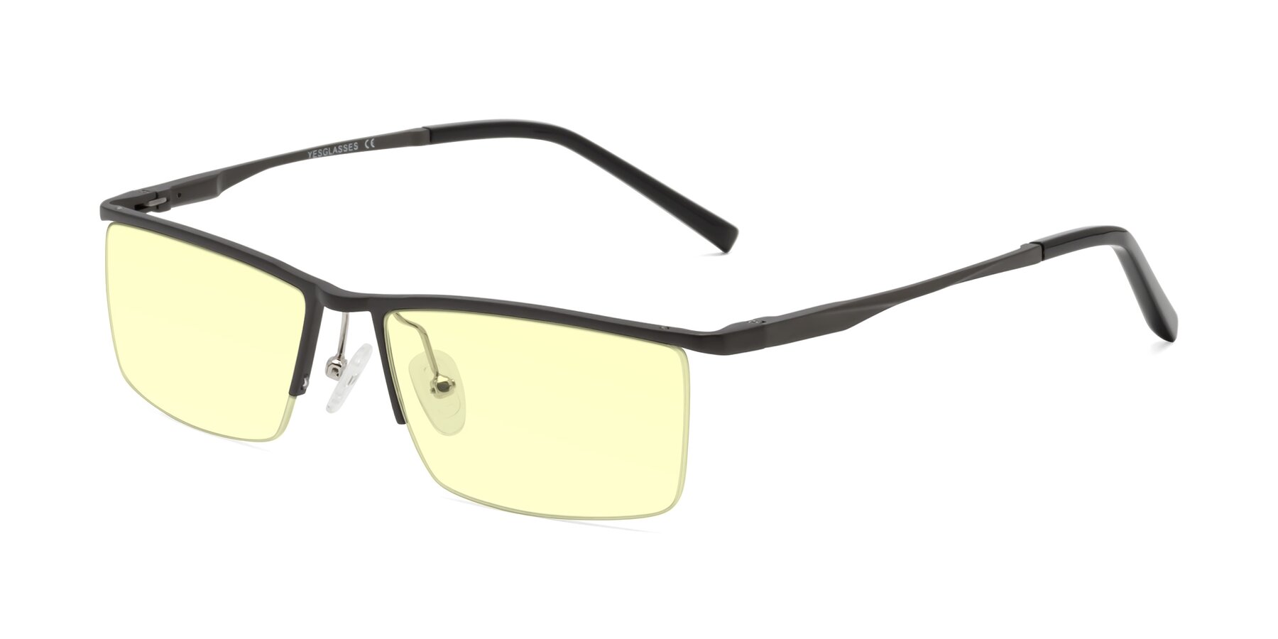 Angle of XL9005 in Gunmetal with Light Yellow Tinted Lenses