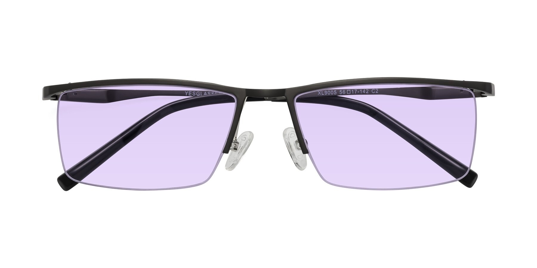 Folded Front of XL9005 in Gunmetal with Light Purple Tinted Lenses