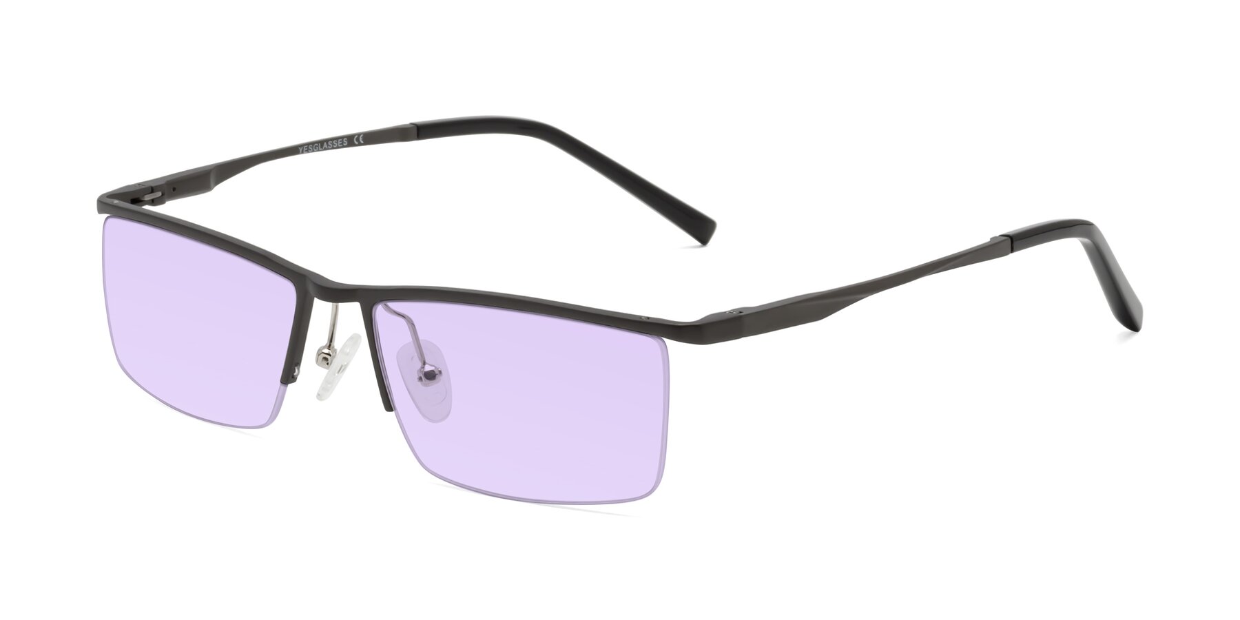 Angle of XL9005 in Gunmetal with Light Purple Tinted Lenses