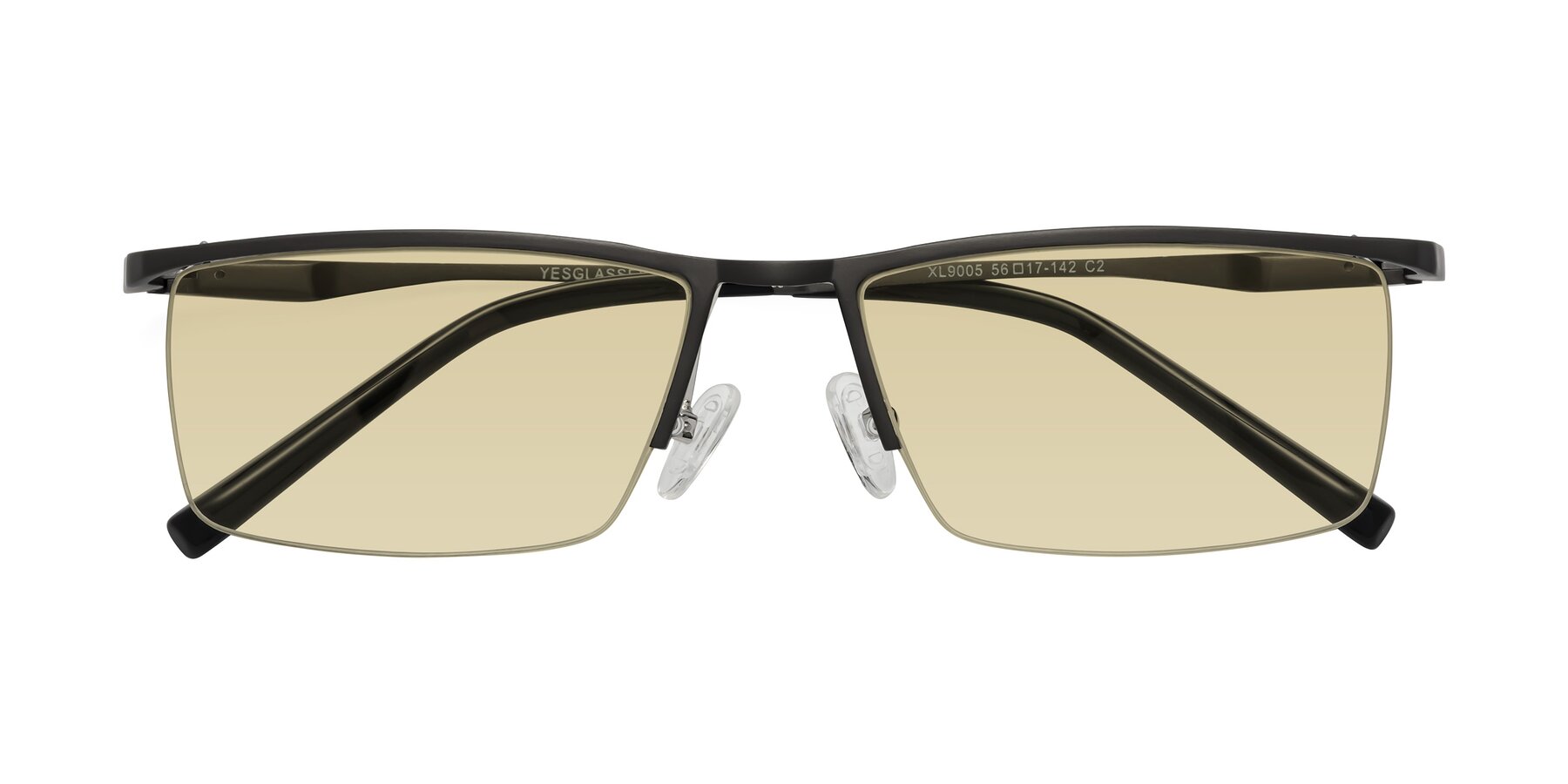 Folded Front of XL9005 in Gunmetal with Light Champagne Tinted Lenses