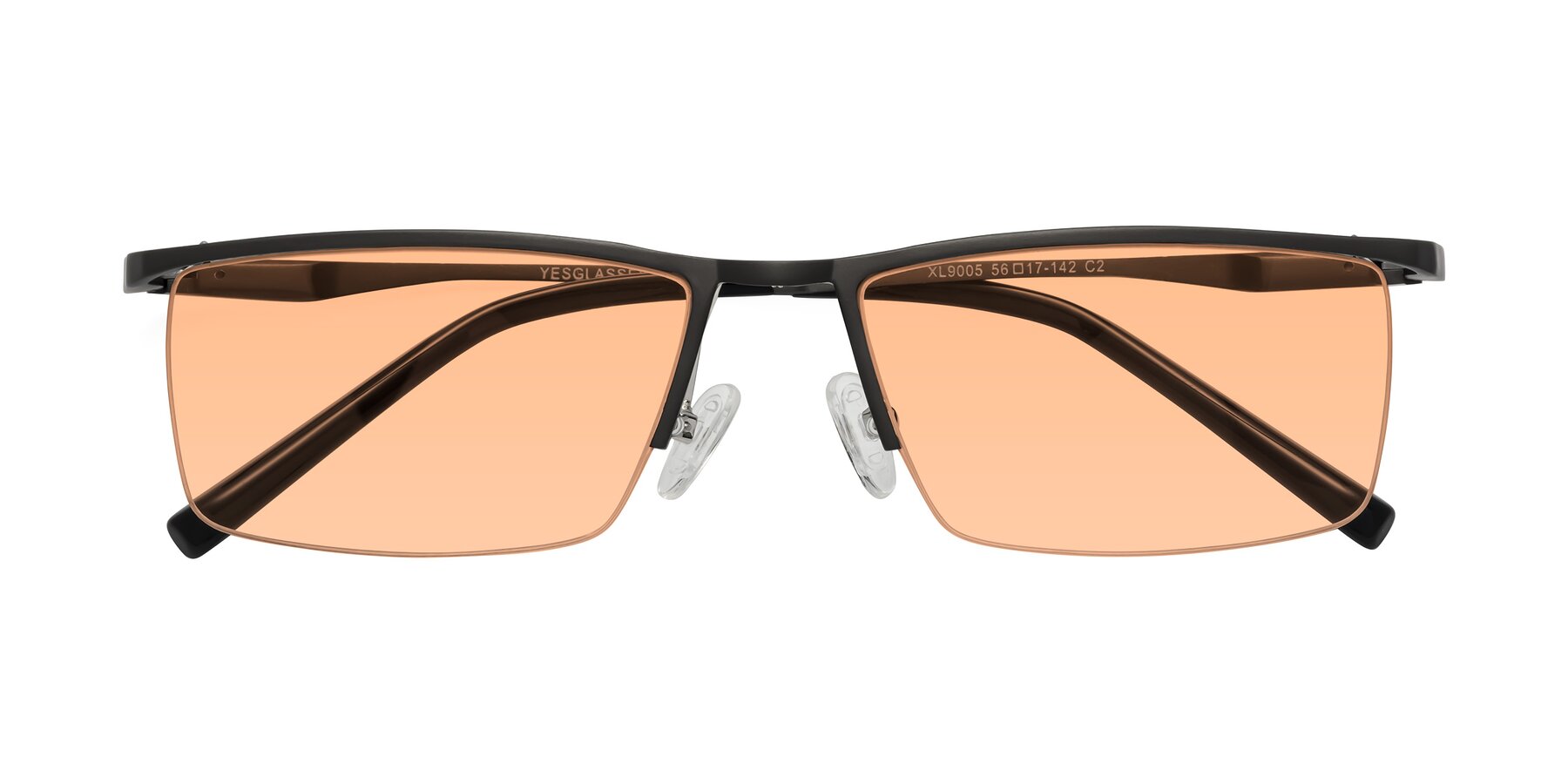 Folded Front of XL9005 in Gunmetal with Light Orange Tinted Lenses