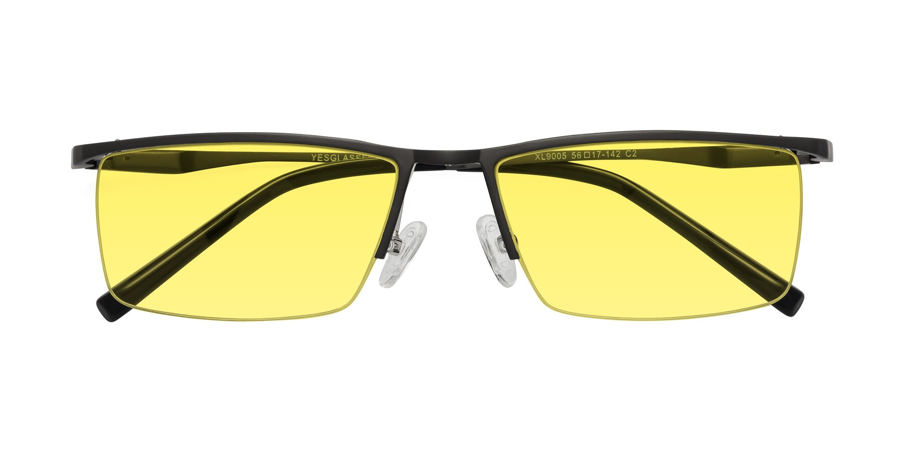 Folded Front of XL9005 in Gunmetal with Medium Yellow Tinted Lenses