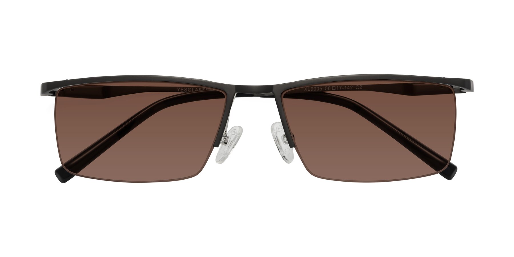 Folded Front of XL9005 in Gunmetal with Brown Tinted Lenses