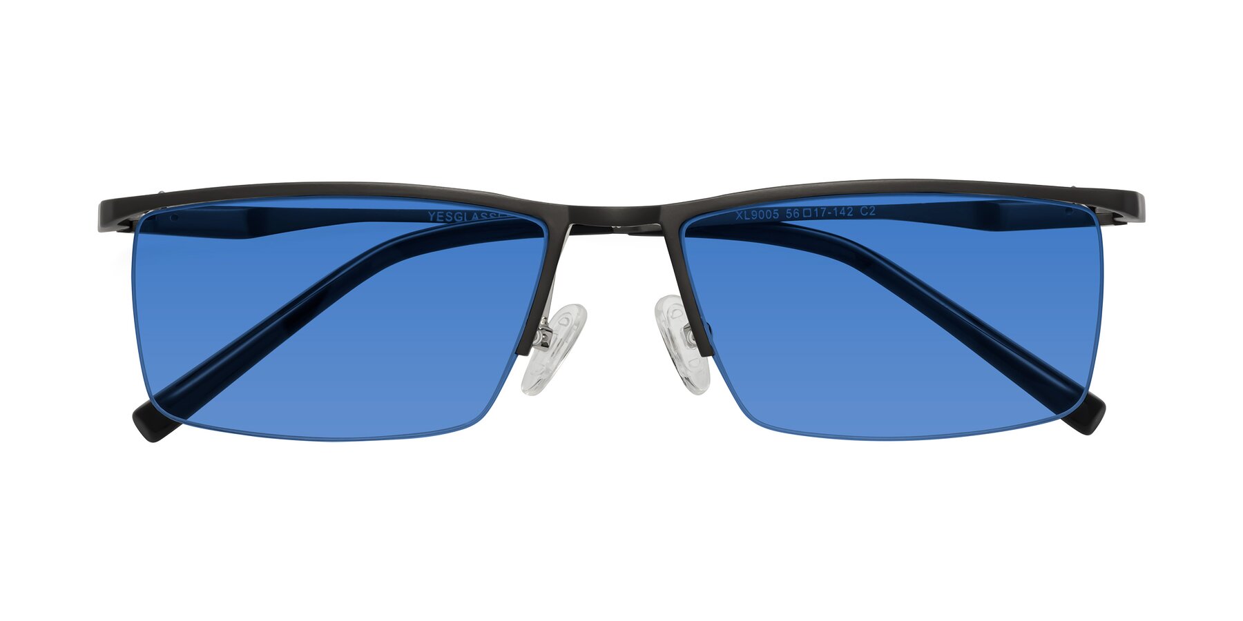 Folded Front of XL9005 in Gunmetal with Blue Tinted Lenses