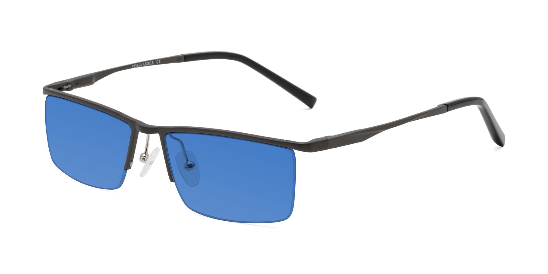 Angle of XL9005 in Gunmetal with Blue Tinted Lenses