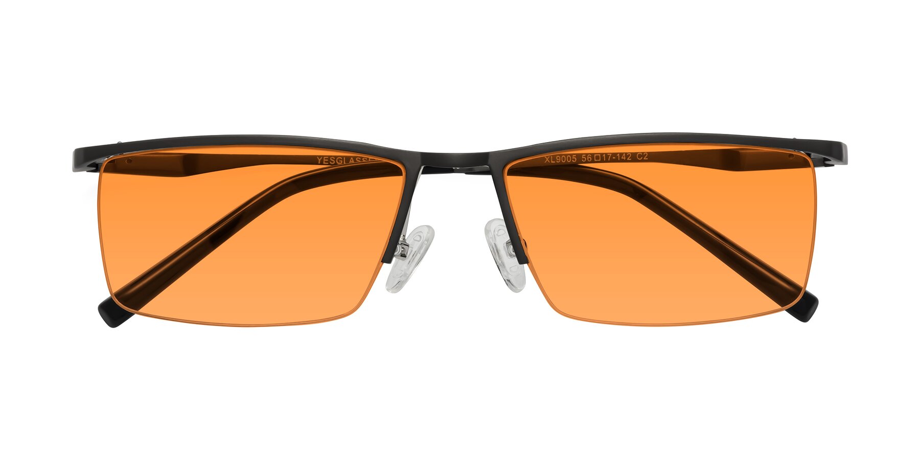 Folded Front of XL9005 in Gunmetal with Orange Tinted Lenses