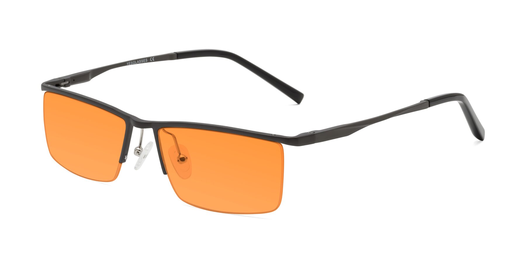 Angle of XL9005 in Gunmetal with Orange Tinted Lenses