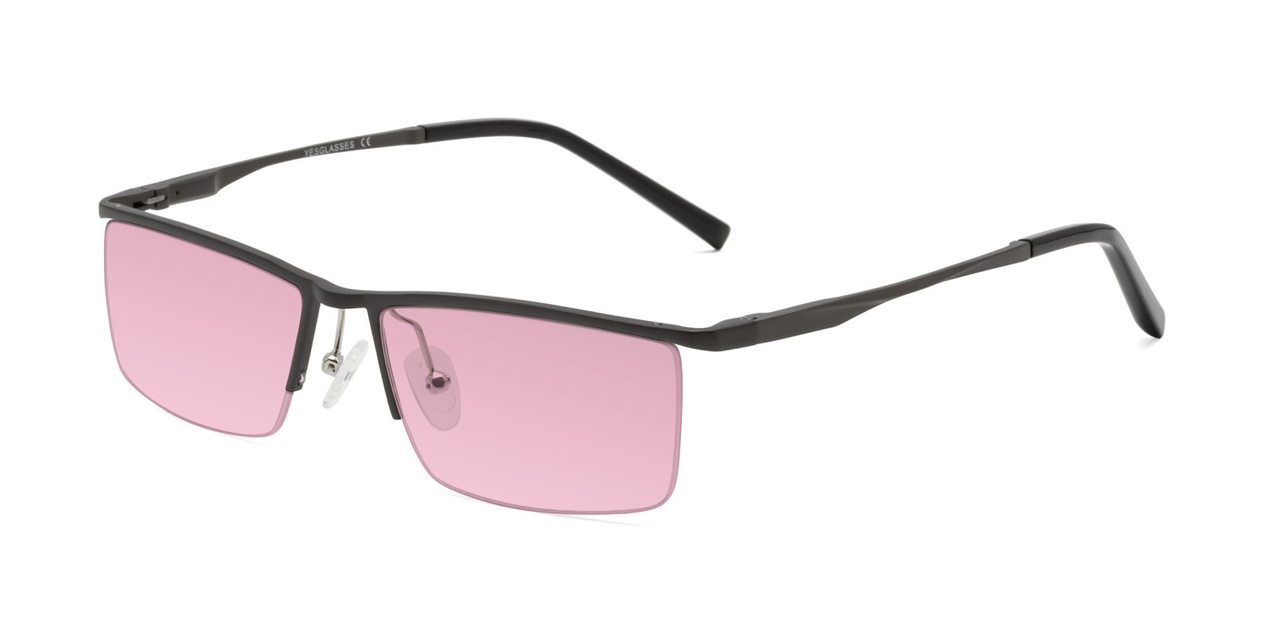 Angle of XL9005 in Gunmetal with Light Wine Tinted Lenses