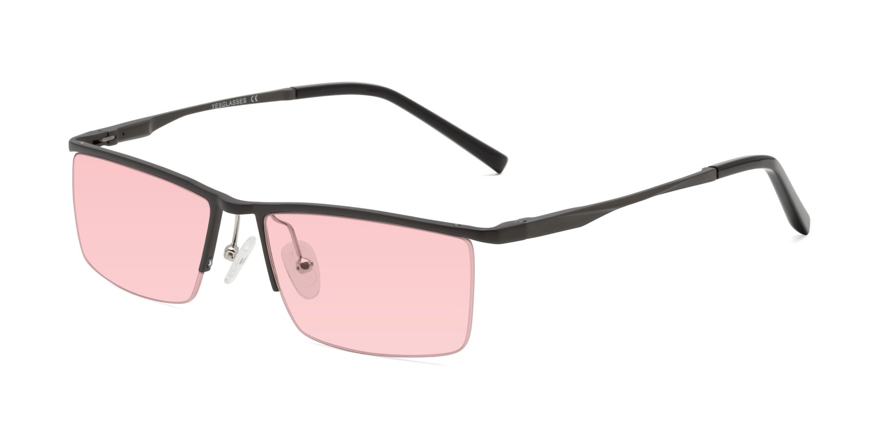 Angle of XL9005 in Gunmetal with Light Garnet Tinted Lenses