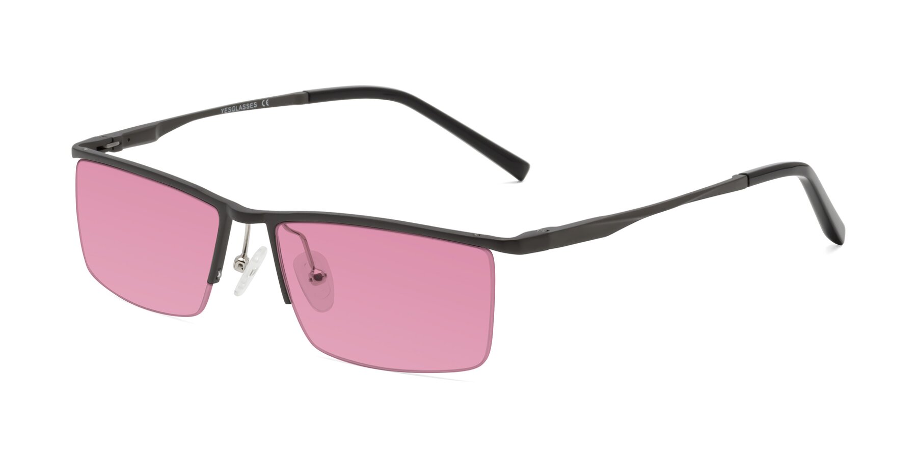 Angle of XL9005 in Gunmetal with Medium Wine Tinted Lenses