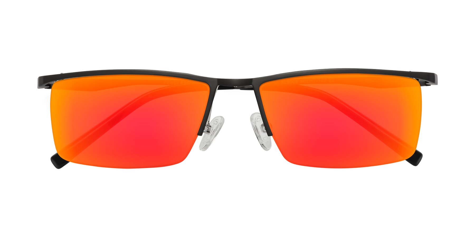 Folded Front of XL9005 in Gunmetal with Red Gold Mirrored Lenses