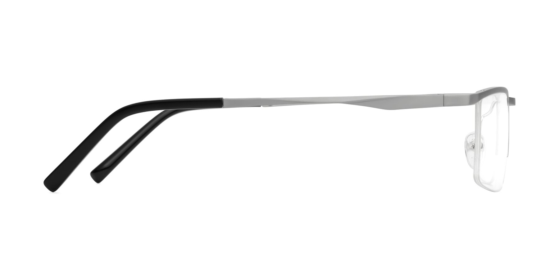 Side of XL9005 in Silver with Clear Reading Eyeglass Lenses