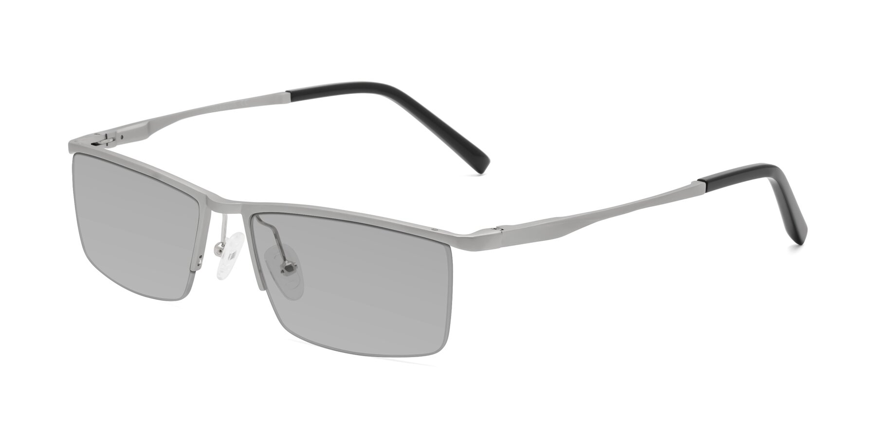 Angle of XL9005 in Silver with Light Gray Tinted Lenses