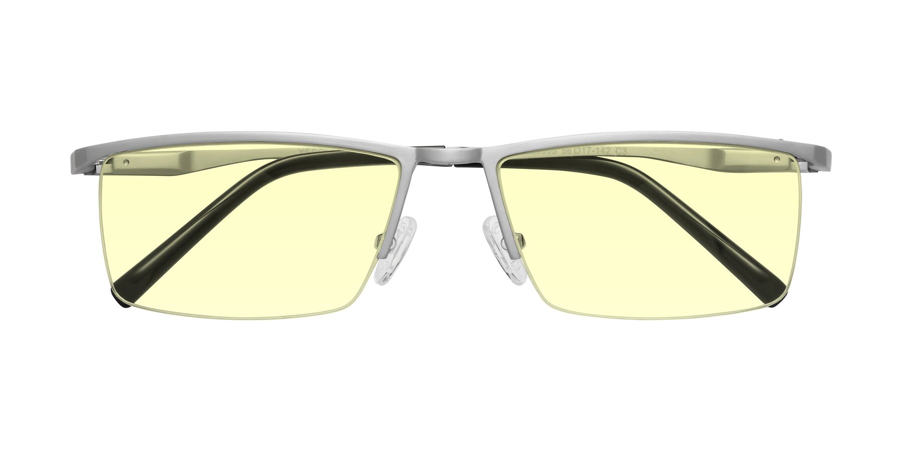 Folded Front of XL9005 in Silver with Light Yellow Tinted Lenses