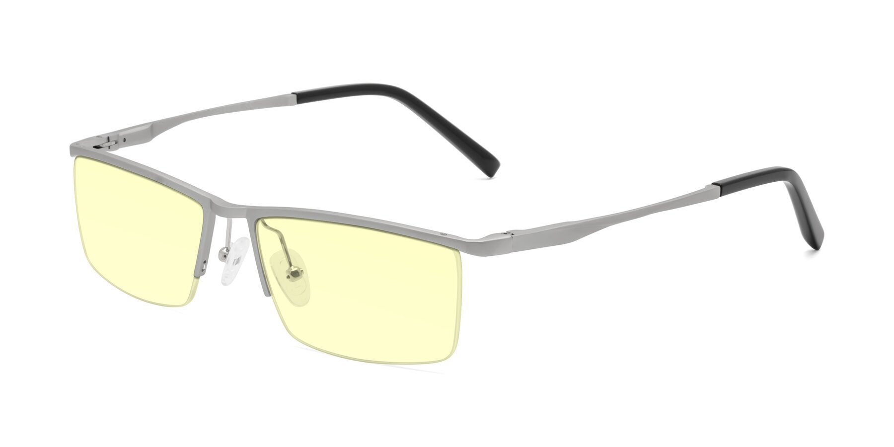 Angle of XL9005 in Silver with Light Yellow Tinted Lenses