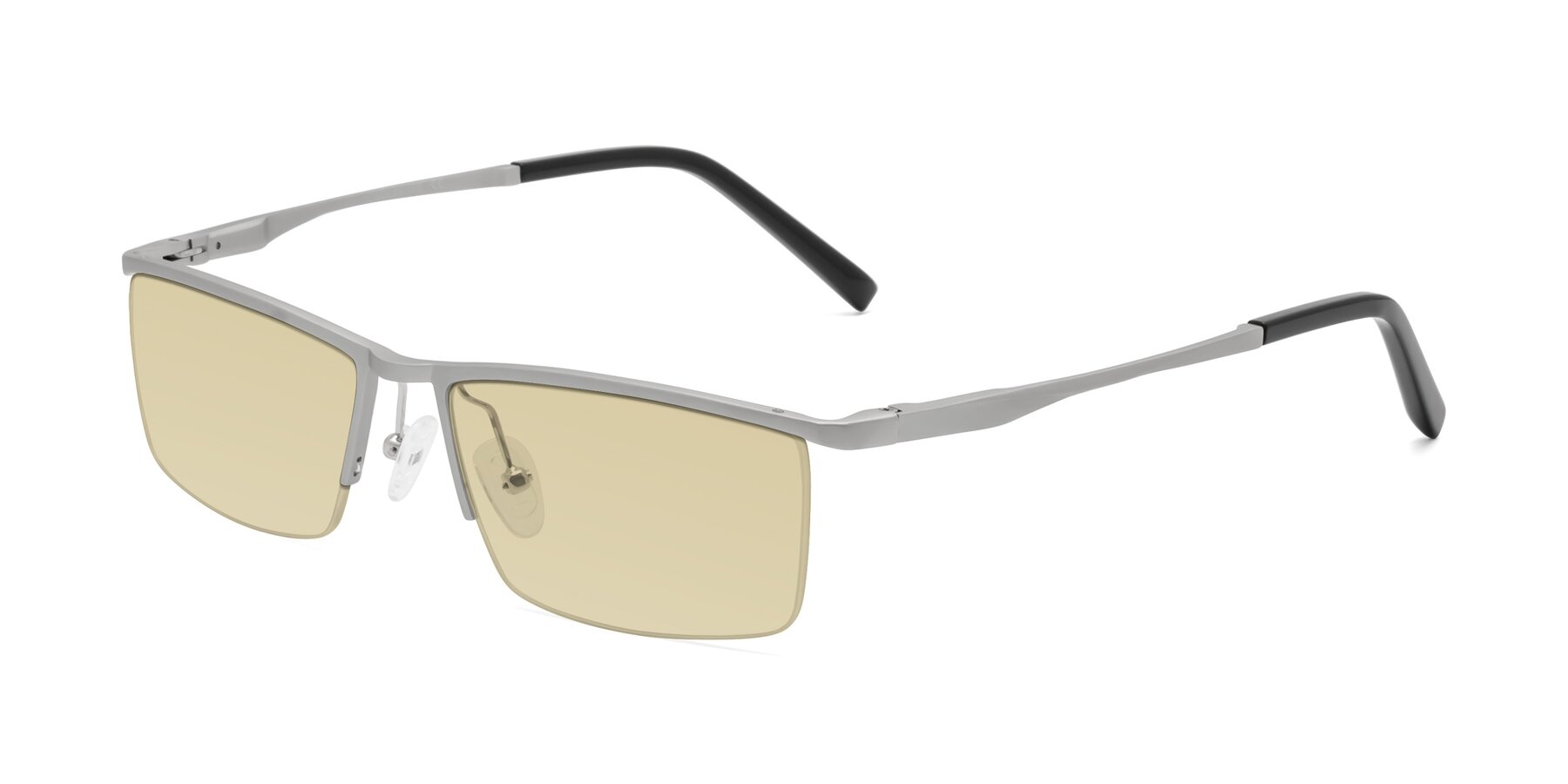 Angle of XL9005 in Silver with Light Champagne Tinted Lenses