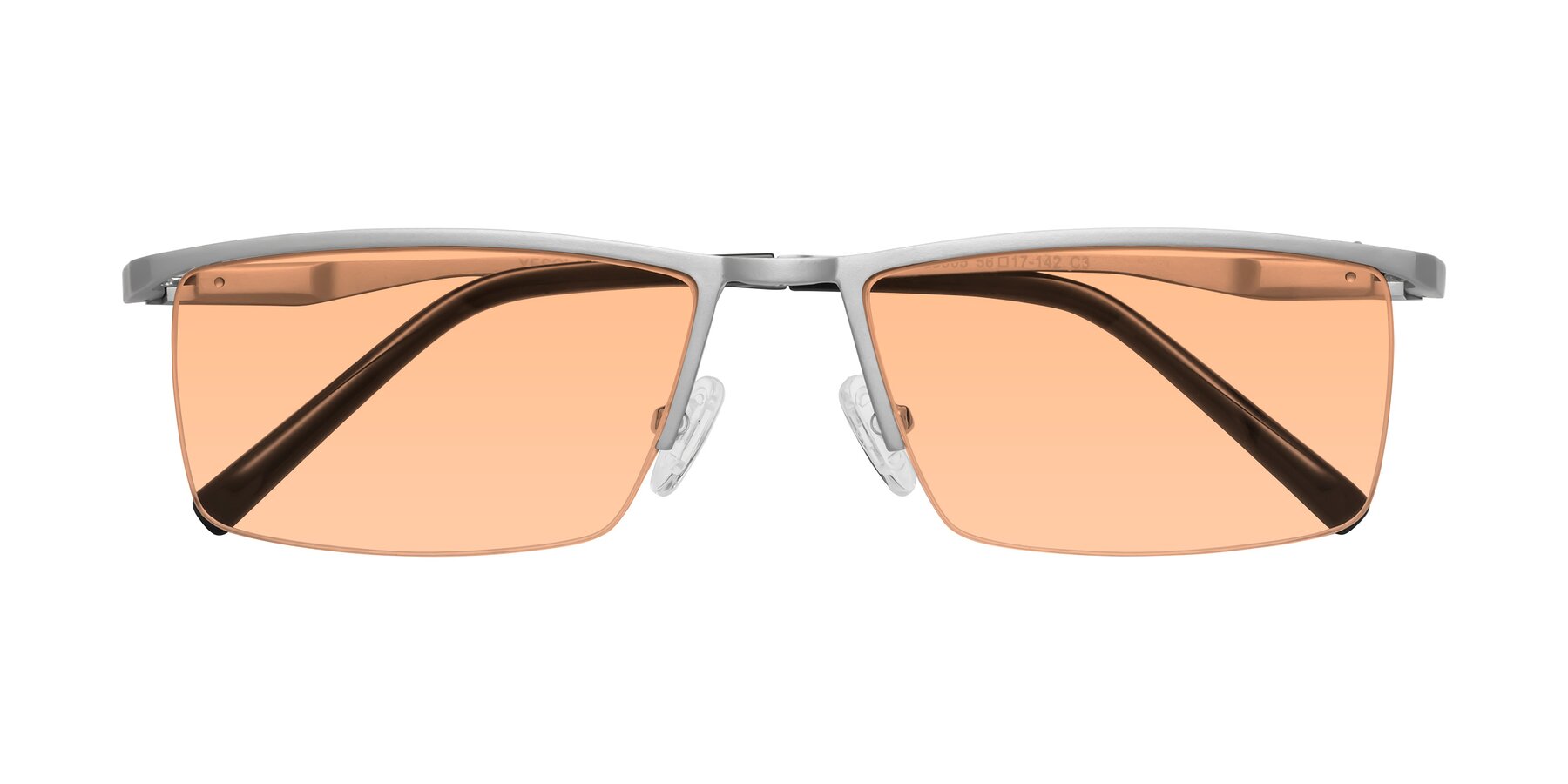 Folded Front of XL9005 in Silver with Light Orange Tinted Lenses