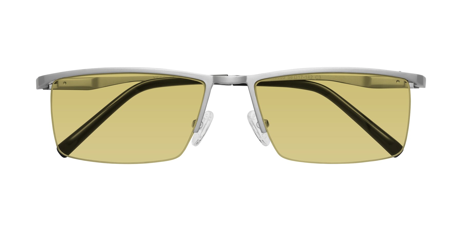 Folded Front of XL9005 in Silver with Medium Champagne Tinted Lenses